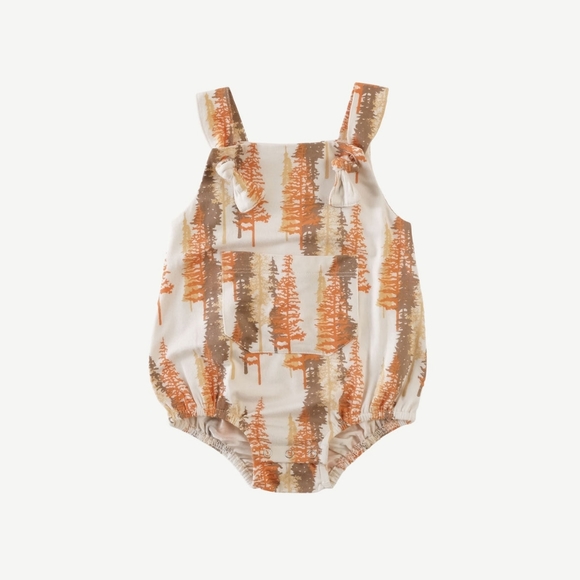 NIB Kate Quinn Tie Pocket Overall Bubble | Sunset Pine - Picture 1 of 5